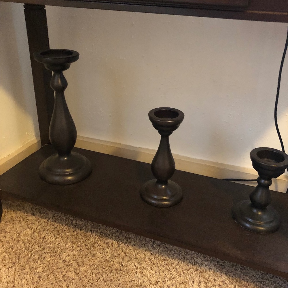 Espresso candle holders x3